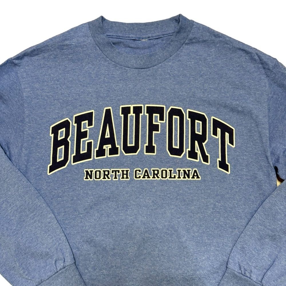 Beaufort NC Women's Baby Blue Long Sleeve T-Shirt Size Medium